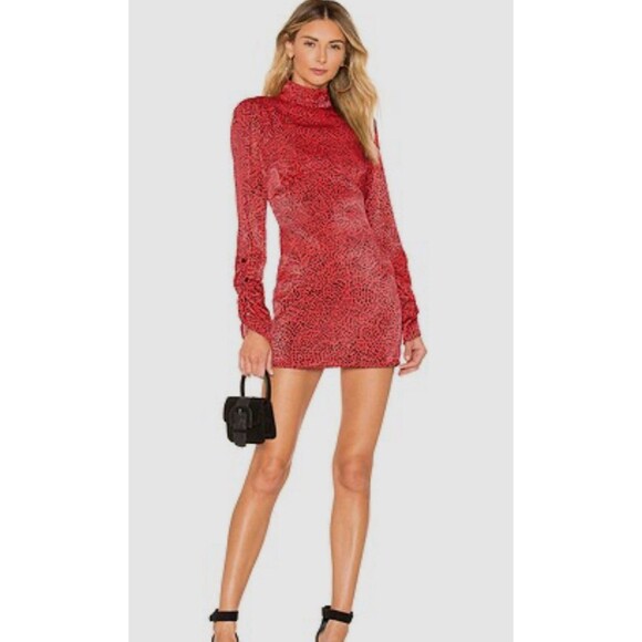 House of Harlow Revolve Women Lillylynn Mini Dress Red Sz XS Party Dinner Date - Picture 1 of 7